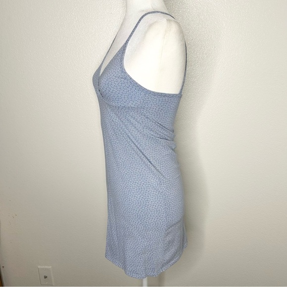 Brandy Melville Amara Light Blue Floral V-Neck Mini Sun Dress - One Size XS/S - Picture 5 of 10
